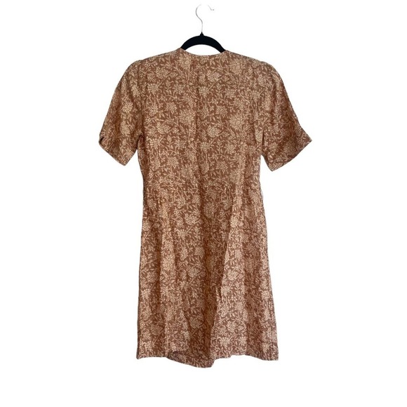 Faherty Ashley Linen Dress Bronze Riviera Floral Women's Size XS NWT - Picture 4 of 11